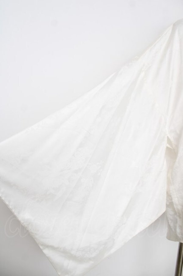 画像3: rezen / 鶴×扇子ジャガード和袖シャツ  生成り Y-26-03-18-023-LO-BL-SZ-ZY (3)