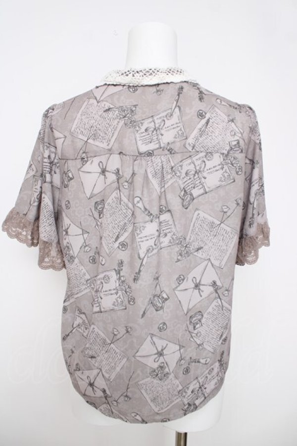 画像2: axes femme POETIQUE / プリュムプリントレース襟ブラウス  ベージュ Y-26-03-18-024-AX-TO-SZ-ZY (2)