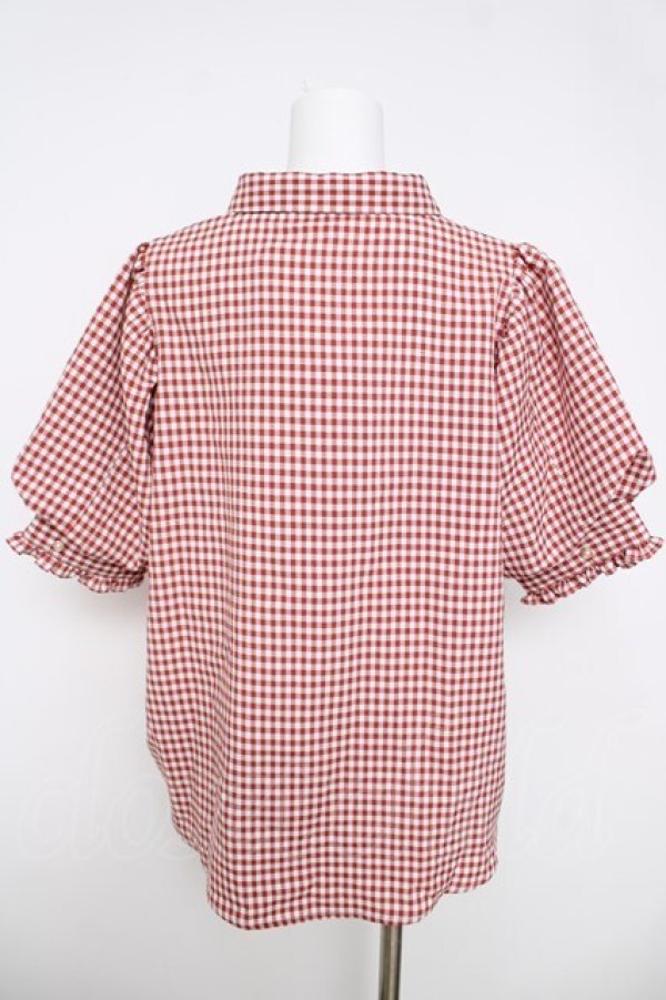 画像2: axes femme / パフスリーブブラウス F 赤 Y-26-03-18-025-AX-BL-SZ-ZY (2)