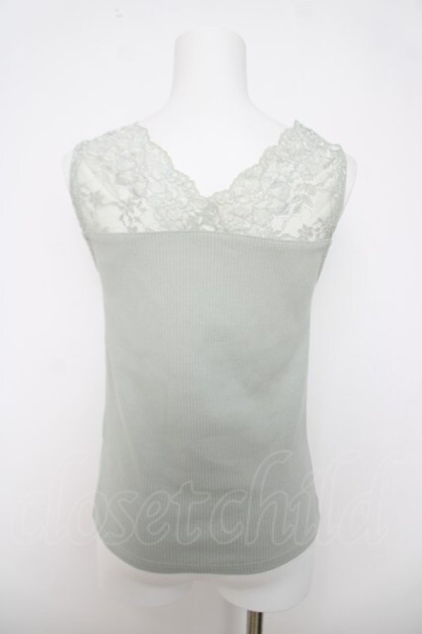 画像2: axes femme / 2WAYレースリブタンク F ミント Y-26-03-18-003-AX-TO-SZ-ZY (2)