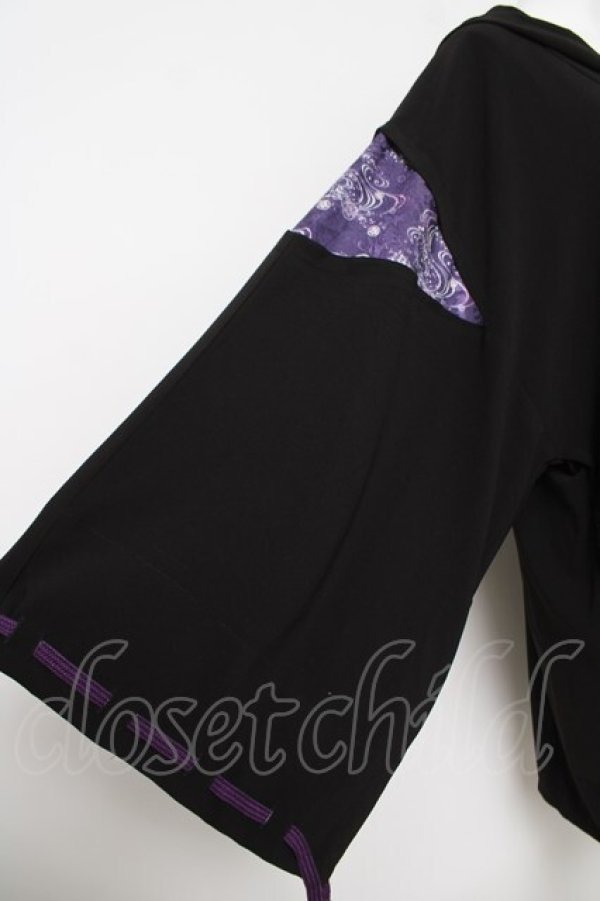 画像3: AXES-X / 光源氏フード付羽織  黒 Y-26-03-18-030-LO-TO-SZ-ZY (3)