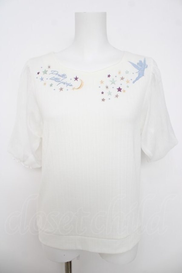 画像1: axes femme / ピーター・パン/刺繍トップス F 生成り Y-26-03-18-041-AX-TO-SZ-ZY (1)