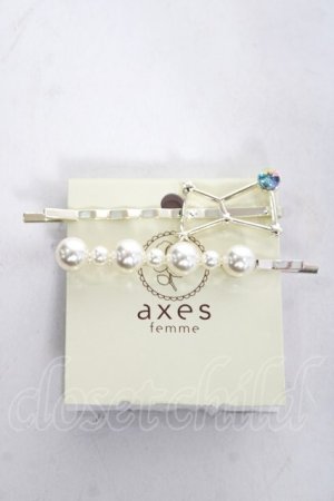 画像: axes femme / 雪の結晶ヘアピンセット  サックス Y-26-03-20-004-AX-AC-SZ-ZY