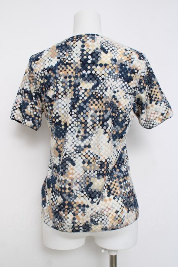 画像2: INGEBORG / マルチドット柄トップス  紺 Y-26-03-20-031-LO-TO-SZ-ZY (2)