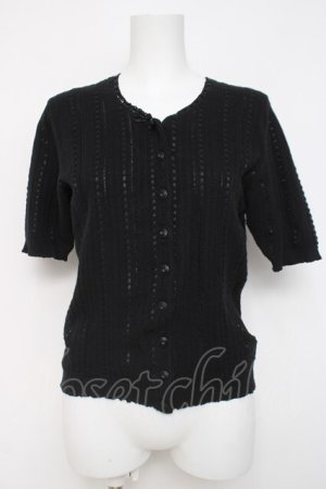 画像: KANEKO ISAO / はしごレース透かしニット F 黒 Y-26-03-20-033-EL-TO-SZ-ZY