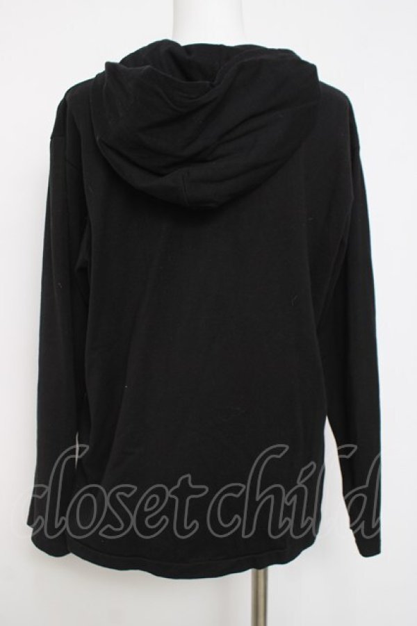 画像2: powder / ロゴプリントフードトップス F 黒 Y-26-03-20-034-LO-TO-SZ-ZY (2)