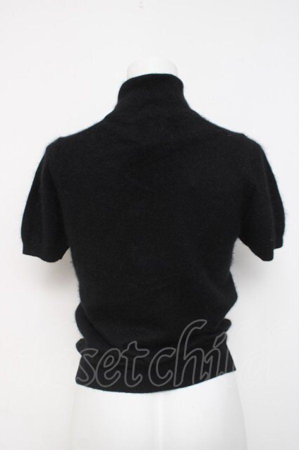 画像2: INGEBORG / ハイネック半袖ニット F 黒 Y-26-03-20-035-LO-TO-SZ-ZY (2)