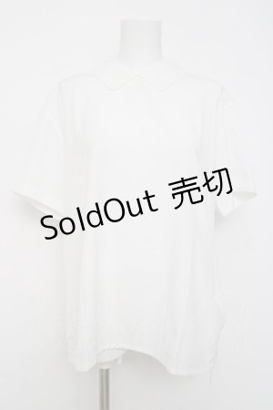 画像: powder / 後ろあき半袖ブラウス F 白 Y-26-03-20-036-LO-BL-SZ-ZY