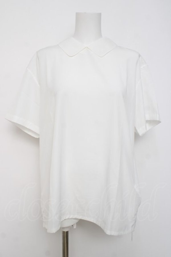 画像1: powder / 後ろあき半袖ブラウス F 白 Y-26-03-20-036-LO-BL-SZ-ZY (1)