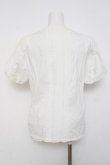 画像2: PINK HOUSE / リボン付きフリルタック半袖ブラウス F 白 Y-26-03-20-038-LO-BL-SZ-ZY (2)