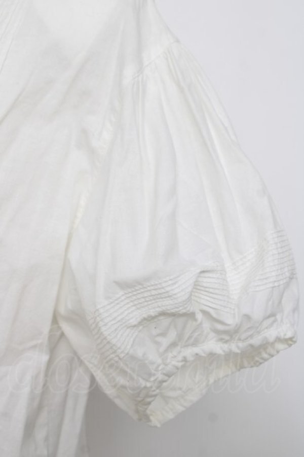 画像4: PINK HOUSE / リボン付きフリルタック半袖ブラウス F 白 Y-26-03-20-038-LO-BL-SZ-ZY (4)