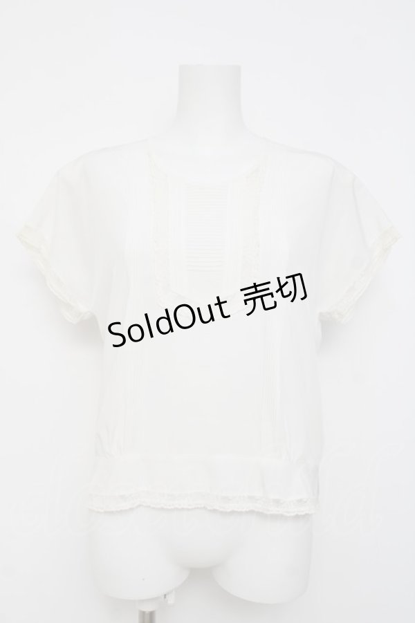 画像1: PINK HOUSE / 後ろあきブラウス F 白 Y-26-03-20-039-LO-BL-SZ-ZY (1)