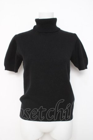 画像: PINK HOUSE / ハイネック半袖ニット L 黒 Y-26-03-20-040-LO-TO-SZ-ZY