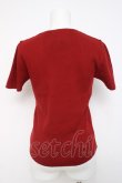 画像2: INGEBORG / ロゴ刺繍リブトップス F 赤 Y-26-03-20-042-LO-TO-SZ-ZY (2)
