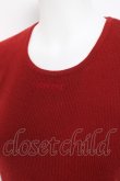 画像3: INGEBORG / ロゴ刺繍リブトップス F 赤 Y-26-03-20-042-LO-TO-SZ-ZY (3)