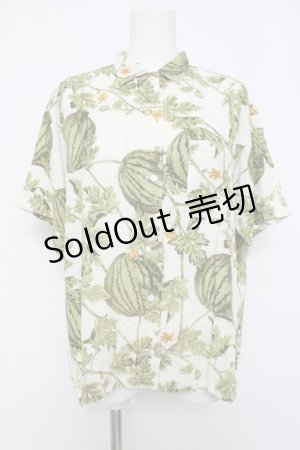 画像: PINK HOUSE / スイカプリント半袖シャツ F オフ白 Y-26-03-20-045-LO-BL-SZ-ZY