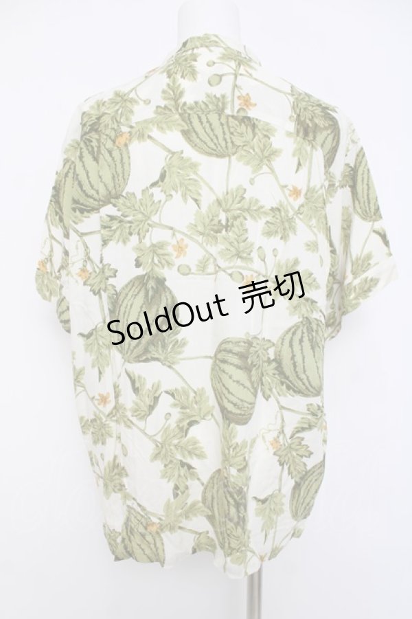 画像2: PINK HOUSE / スイカプリント半袖シャツ F オフ白 Y-26-03-20-045-LO-BL-SZ-ZY (2)