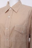 画像3: powder / ギンガムロングシャツ F ベージュ Y-26-03-20-047-LO-BL-SZ-ZY (3)