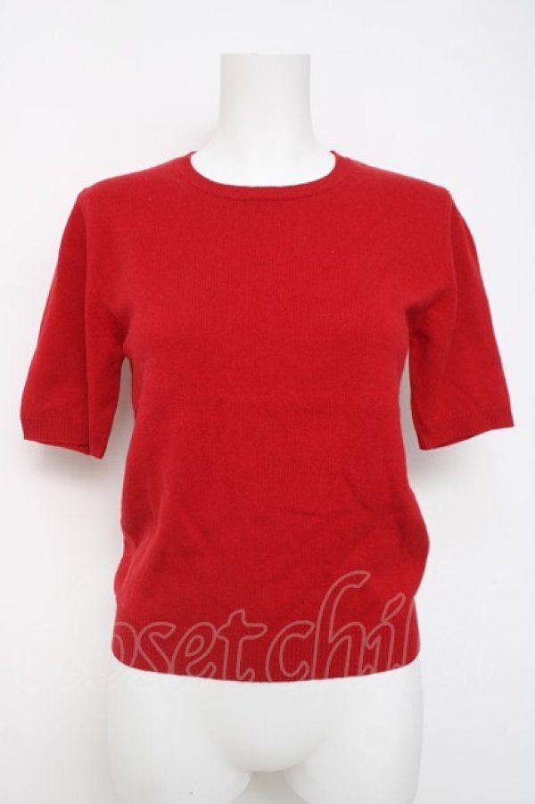 画像1: white love / 半袖ニット F 赤 Y-26-03-20-050-LO-TO-SZ-ZY (1)