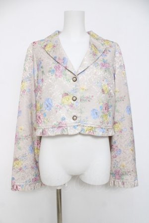 画像: axes femme kawaii / クラシックブーケ柄ジャケット M ピンク Y-26-03-20-057-AX-JA-SZ-ZY