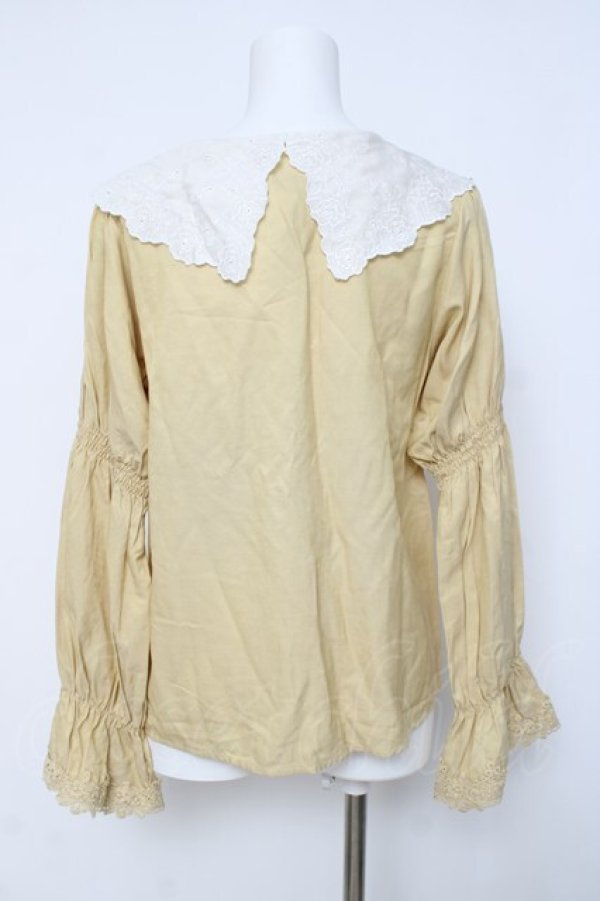 画像2: axes femme / ビッグ襟ブラウス M イエロー Y-26-03-20-060-AX-BL-SZ-ZY (2)