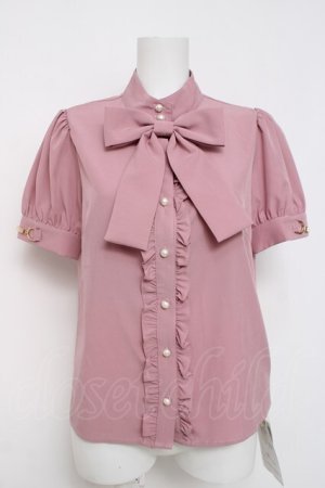 画像: Ank Rouge / カフスビットリボンブラウス M ピンク Y-26-03-20-061-CA-BL-SZ-ZY