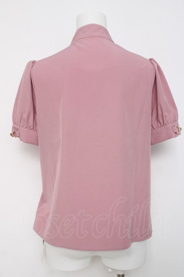 画像2: Ank Rouge / カフスビットリボンブラウス M ピンク Y-26-03-20-061-CA-BL-SZ-ZY (2)
