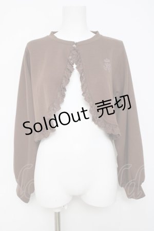 画像: m petit by misako / MSKバラBフリルボレロ S 中茶 Y-26-03-20-067-LO-TO-SZ-ZY