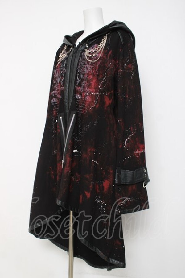 画像2: SEX POT ReVeNGe / PAINT ZIP LONG パーカー L ブラック/レッド Y-26-03-20-070-SP-TO-SZ-ZY (2)