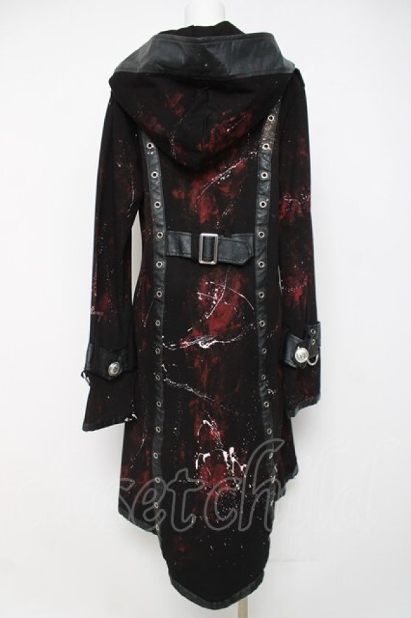 画像3: SEX POT ReVeNGe / PAINT ZIP LONG パーカー L ブラック/レッド Y-26-03-20-070-SP-TO-SZ-ZY (3)