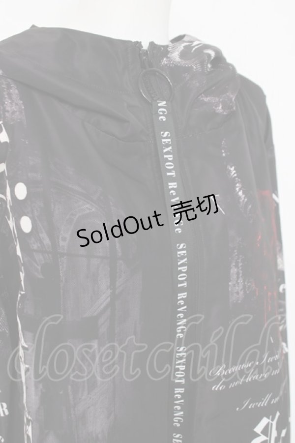 画像4: SEX POT ReVeNGe / Salvation Rose NYLON LONG BLOUSON L ブラック Y-26-03-20-071-SP-JA-SZ-ZY (4)