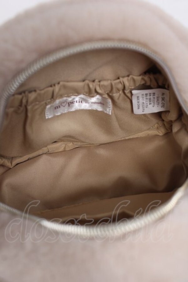 画像4: m petit by misako / AM*クマサンポーチ  ベージュ Y-26-03-20-008-LO-ZA-SZ-ZY (4)