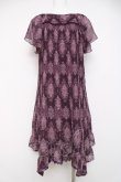 画像2: axes femme / アラベスク柄プリーツシフォンワンピース M 紫 Y-26-03-20-075-AX-OP-SZ-ZY (2)