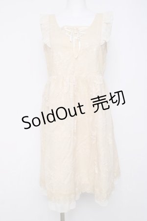 画像: axes femme / レース重ね編み上げワンピース M 生成り Y-26-03-20-076-AX-OP-SZ-ZY