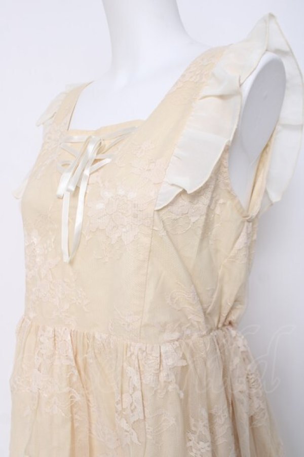 画像3: axes femme / レース重ね編み上げワンピース M 生成り Y-26-03-20-076-AX-OP-SZ-ZY (3)