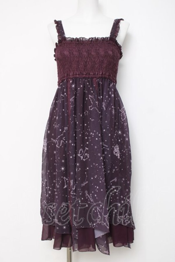 画像1: axes femme / 星座柄2wayチュニック M 紫 Y-26-03-20-077-AX-OP-SZ-ZY (1)