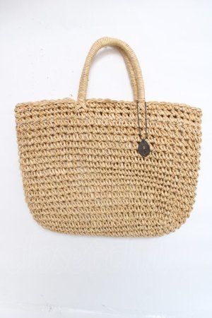 画像: powder / チャーム付きカゴバッグ  ベージュ Y-26-03-20-009-LO-BG-SZ-ZY