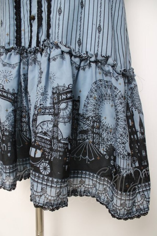 画像3: axes femme / メルヘン柄襟付きチュニック M サックス Y-26-03-20-079-AX-OP-SZ-ZY (3)