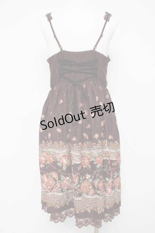 画像2: axes femme / 花柄パネルチュニック M 茶 Y-26-03-20-083-AX-OP-SZ-ZY (2)