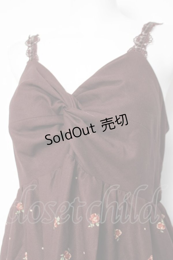 画像3: axes femme / 花柄パネルチュニック M 茶 Y-26-03-20-083-AX-OP-SZ-ZY (3)