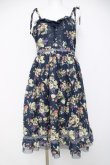 画像1: axes femme / フルーツ柄キャミワンピース M 紺 Y-26-03-20-086-AX-OP-SZ-ZY (1)