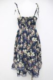 画像2: axes femme / フルーツ柄キャミワンピース M 紺 Y-26-03-20-086-AX-OP-SZ-ZY (2)