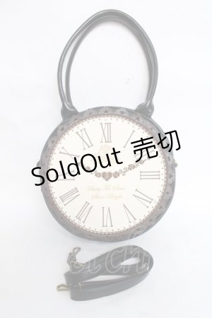 画像: BABY, THE STARS SHINE BRIGHT / アリスのおおきな時計BAG  黒 Y-26-03-20-010-BA-AC-SZ-ZY