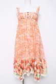 画像1: axes femme / パネル花柄ワンピース M オレンジ Y-26-03-20-089-AX-OP-SZ-ZY (1)