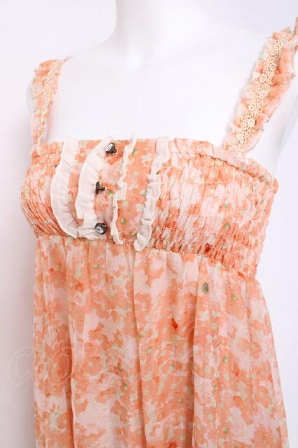 画像2: axes femme / パネル花柄ワンピース M オレンジ Y-26-03-20-089-AX-OP-SZ-ZY (2)