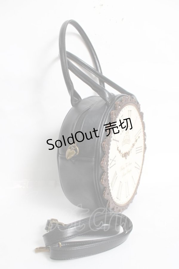 画像2: BABY, THE STARS SHINE BRIGHT / アリスのおおきな時計BAG  黒 Y-26-03-20-010-BA-AC-SZ-ZY (2)