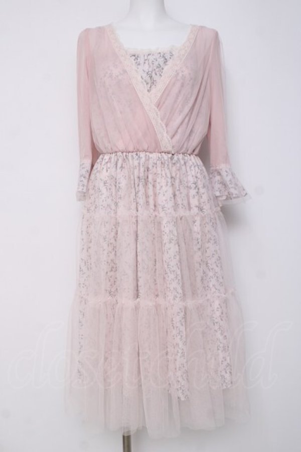 画像1: axes femme / ボリュームチュールワンピース M ピンク Y-26-03-20-093-AX-OP-SZ-ZY (1)
