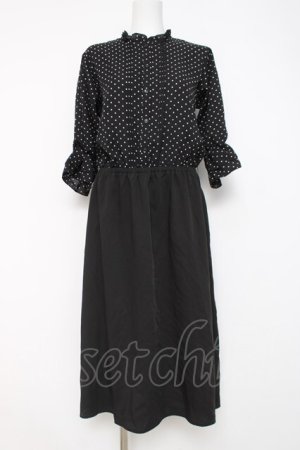 画像: axes femme / ブラウスドッキングワンピース M 黒 Y-26-03-20-094-AX-OP-SZ-ZY