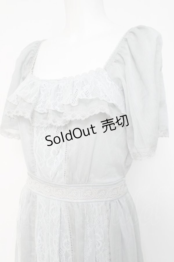 画像2: axes femme / レース切替フレア袖ワンピース M ミント Y-26-03-20-095-AX-OP-SZ-ZY (2)