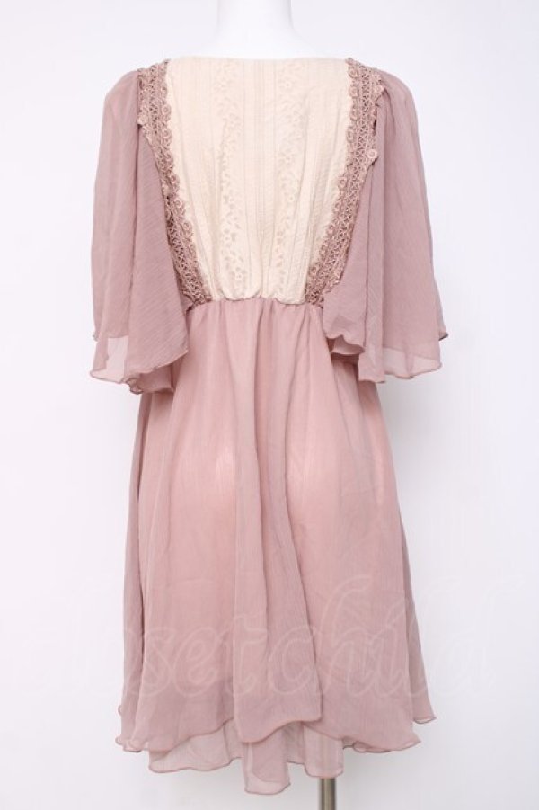 画像3: axes femme / バタフライ袖楊柳チュニック M 淡ピンク Y-26-03-20-099-AX-SK-SZ-ZY (3)